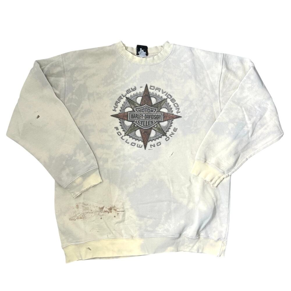 Harley Davidson Y2K Crewneck Sweatshirt vintage motorcycle size large